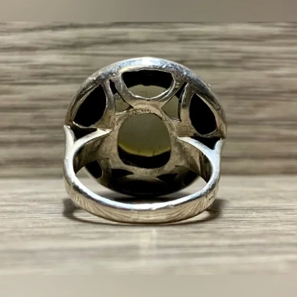 Vintage Handmade Sterling Silver Marcasite & Pearl Cocktail Ring, Size 6.5